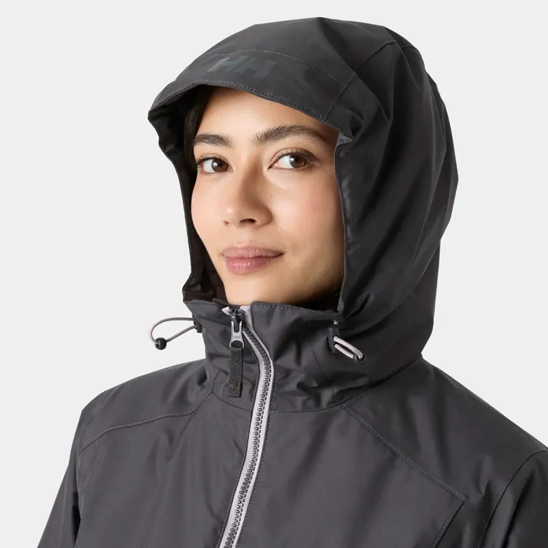 Helly Hansen Womens Long Belfast Winter Jacket in Thunder Grey-4