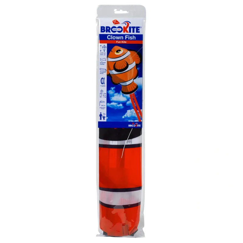 Brookite Clown Fish Fun Kite in Orange-5