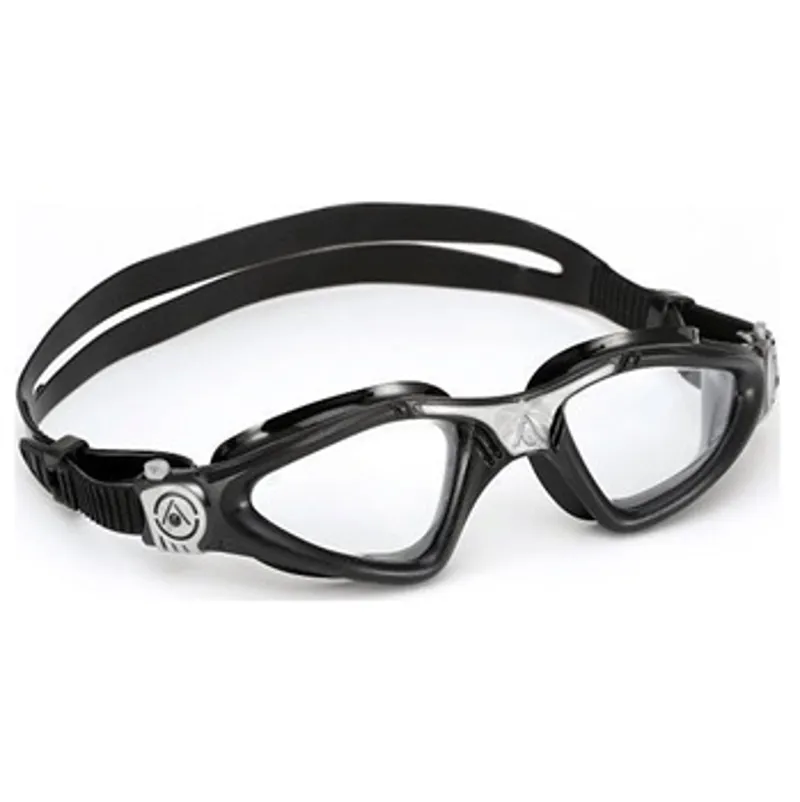 Aqua Sphere Kayenne Clear Lens Swim Goggles in Black / Silver