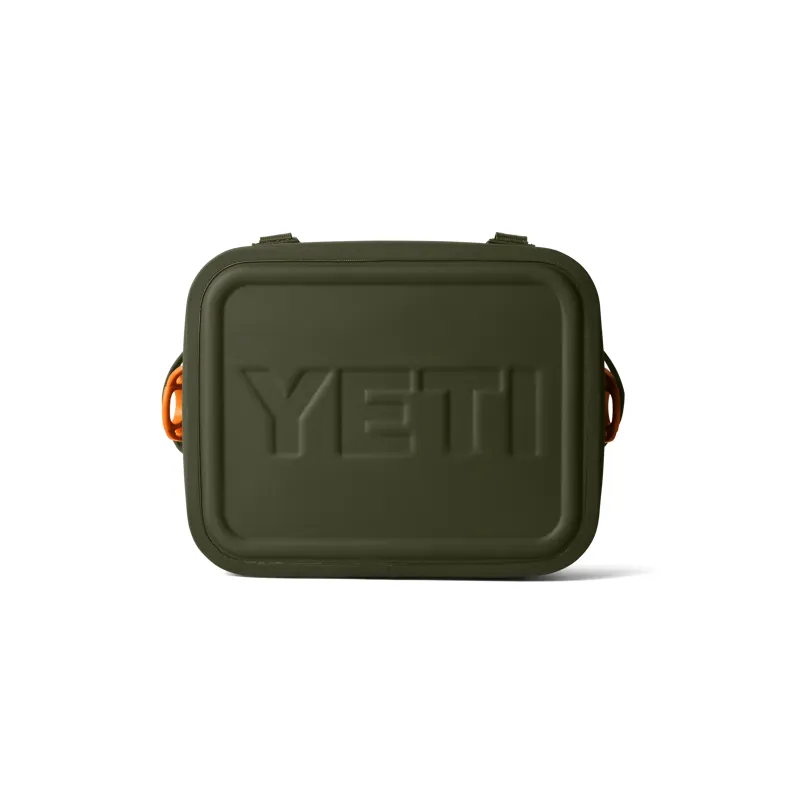 Yeti Hopper Flip 12 Cool Bag in Olive / King Crab Orange-4