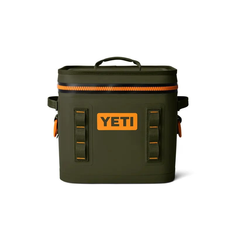 Yeti Hopper Flip 12 Cool Bag in Olive / King Crab Orange