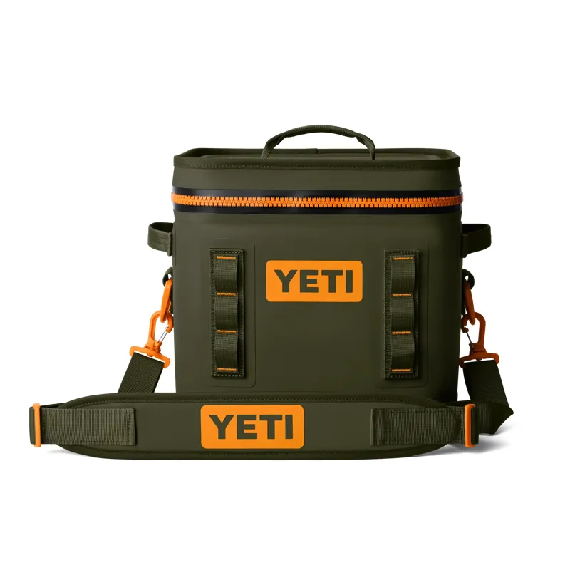 Yeti Hopper Flip 12 Cool Bag in Olive / King Crab Orange-1