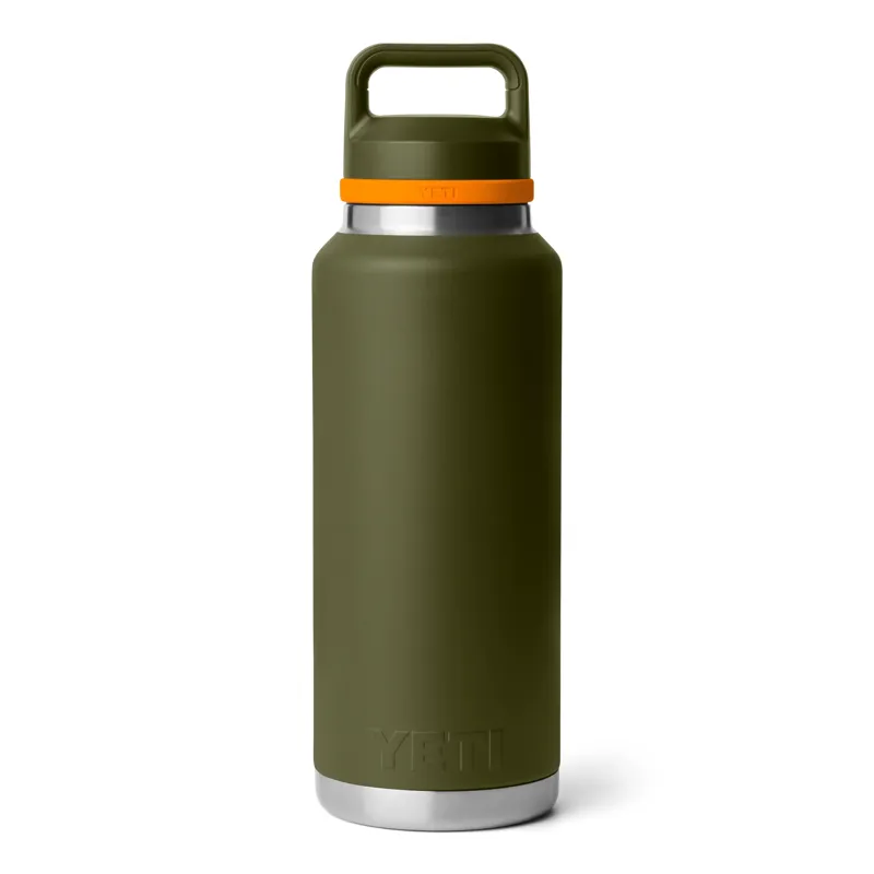 Yeti Rambler Chug 46oz Water Bottle in Olive / King Crab Orange-1