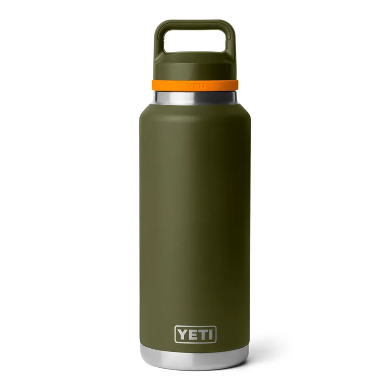 Yeti Rambler Chug 46oz Water Bottle in Olive / King Crab Orange