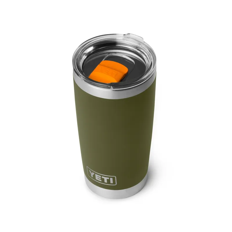 Yeti Rambler 20 oz Tumbler MS in Olive / King Crab Orange-1