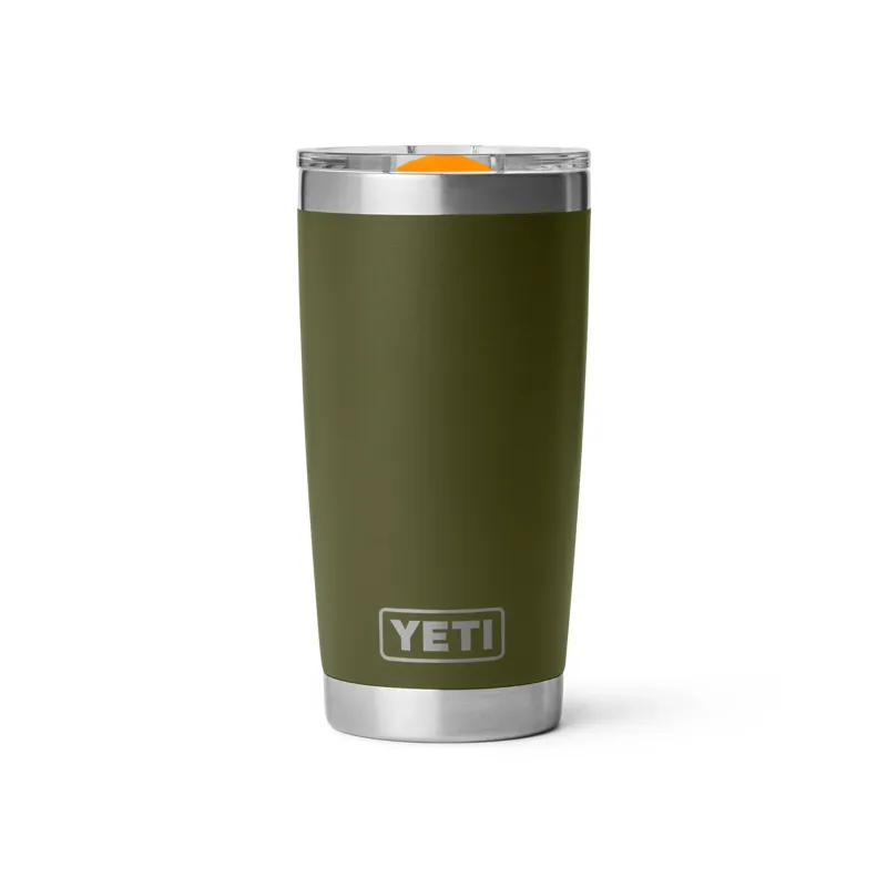 Yeti Rambler 20 oz Tumbler MS in Olive / King Crab Orange