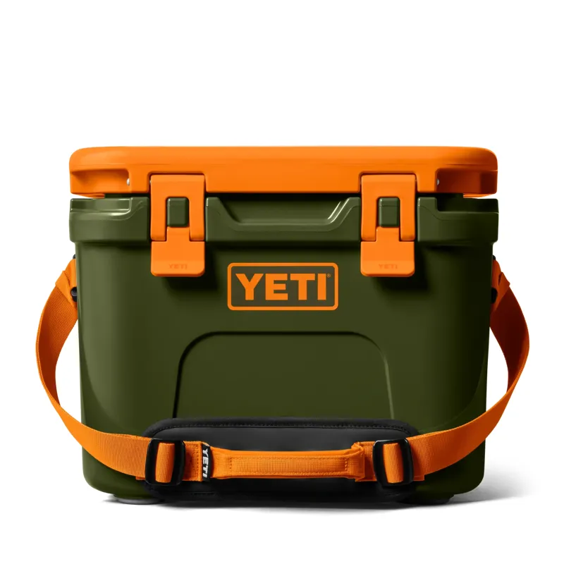 Yeti Roadie 15 Hard Cooler in Olive / King Crab Orange