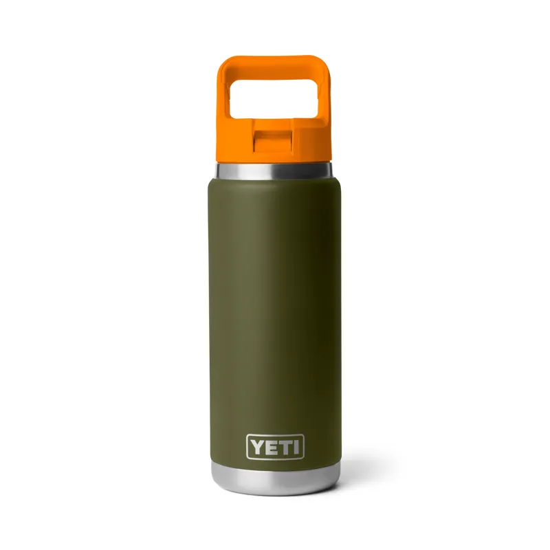 Yeti Rambler 26 oz C Straw Bottle in Olive / King Crab Orange-1