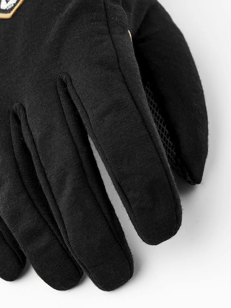Hestra Merino Windwool Liner 5-finger in Black-2