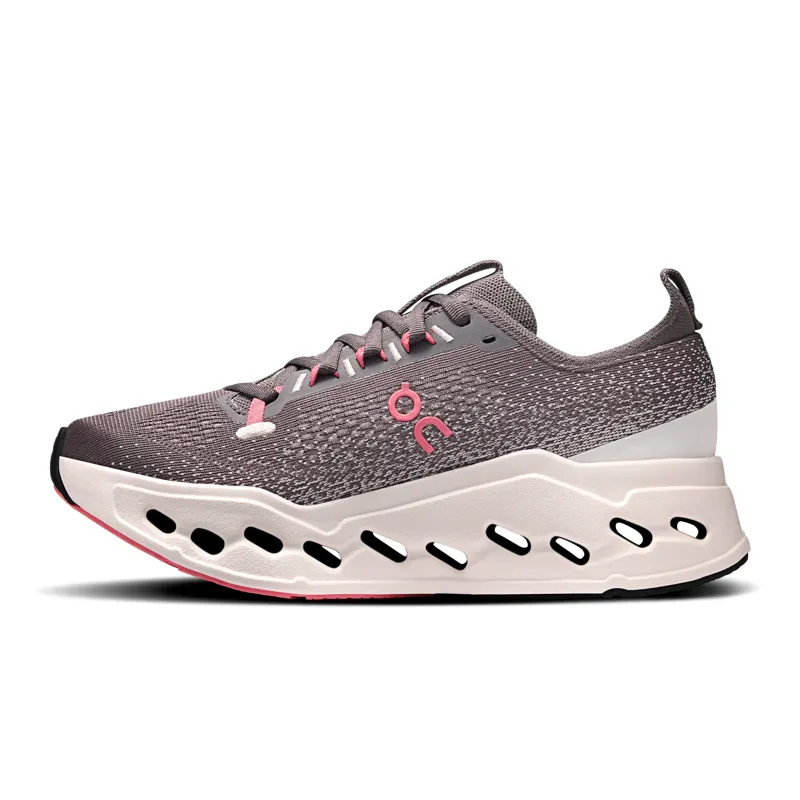 On Womens Cloudsurfer Max in Pebble / Oyster-1