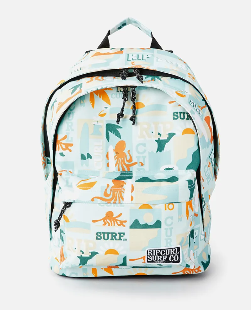 Rip Curl Double Dome 24L BTS Backpack in White/Blue