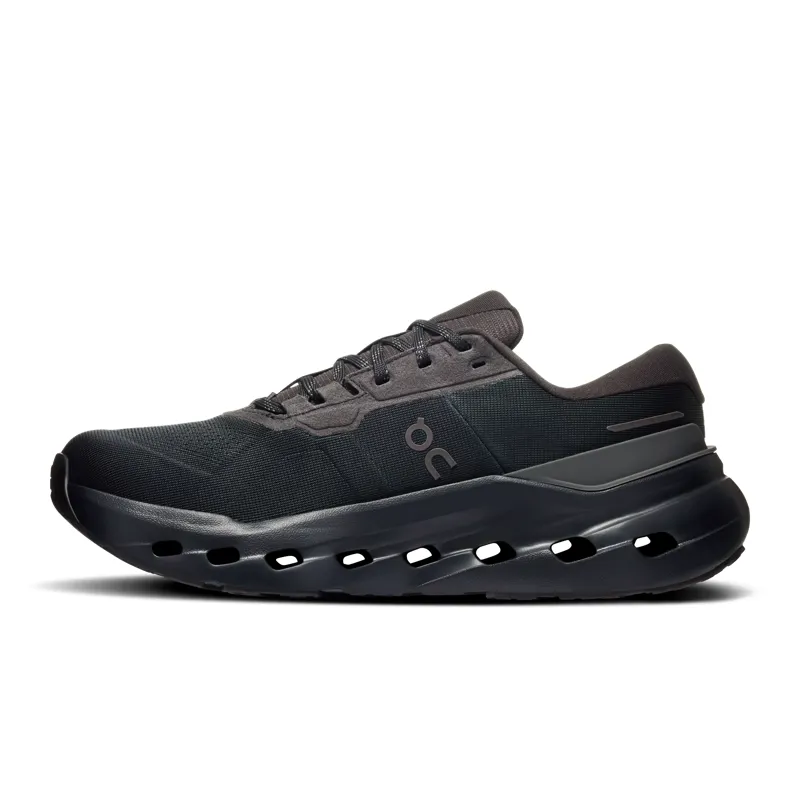 On Womens Cloudrunner 3 WP Running Shoes in Black / Black-3