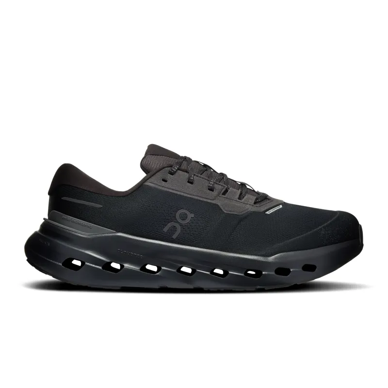 On Men's Cloudrunner 3 Waterproof Running Shoes in Black / Black