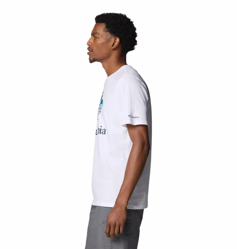 Columbia Mens Rapid Ridge Graphic Tee in Spray / Naturall-1