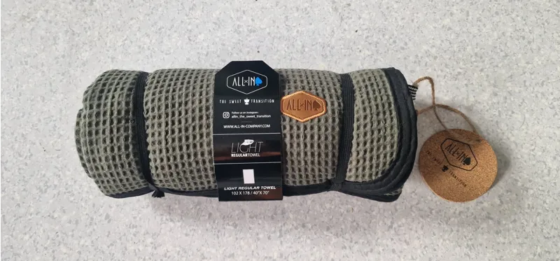 All In Waffle Towel 178cm x 102cm in Kaki Waffle