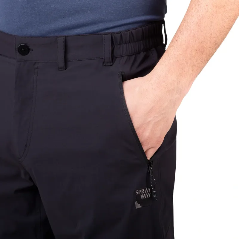 Sprayway Mens All Day Rainpant Short Length in Black-4