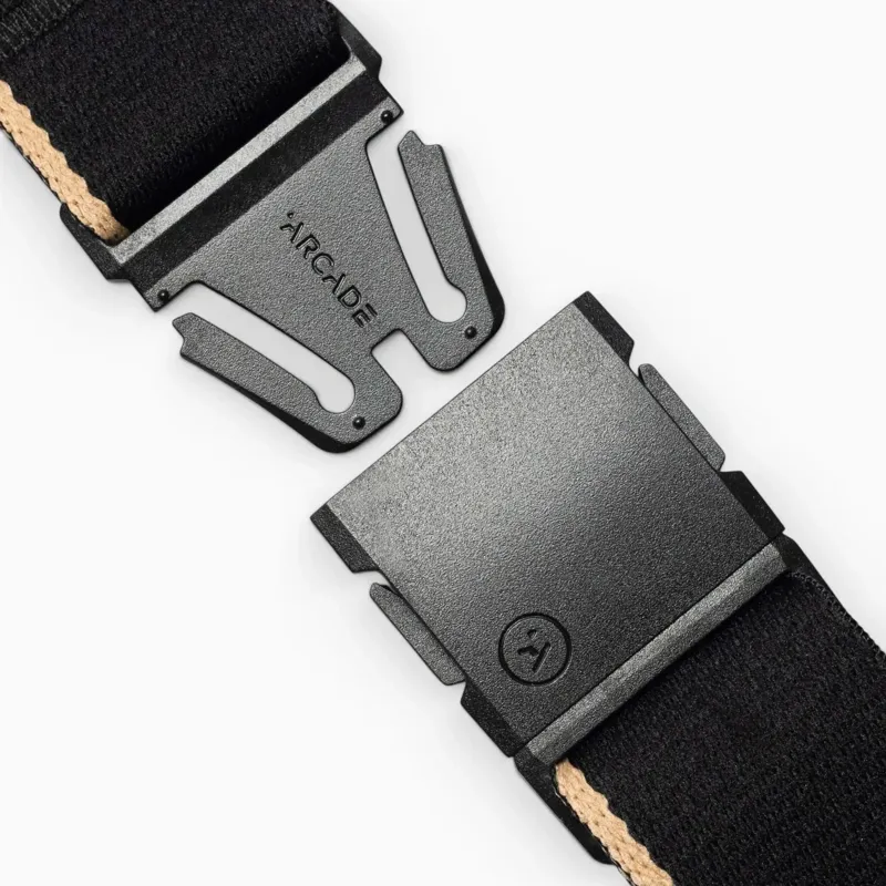 Arcade Blackwood Long Belt in Black / Sand-2