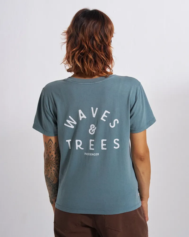 Passenger Womens Penida T-Shirt in Stormy Blue-4