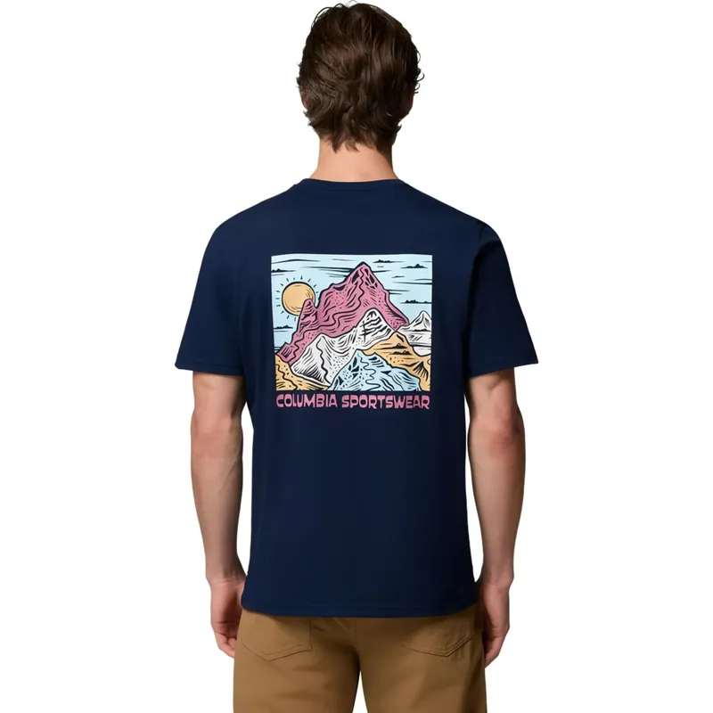 Columbia CSC Heavyweight Back Graphic Men's T-Shirt in Collegiate Navy-1
