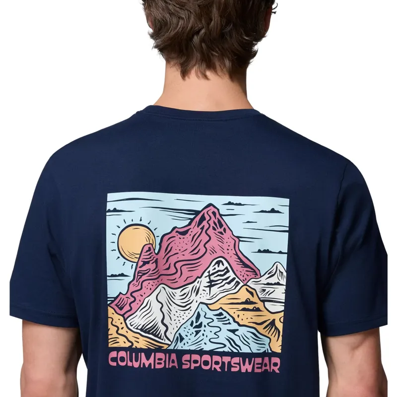 Columbia CSC Heavyweight Back Graphic Men's T-Shirt in Collegiate Navy-5