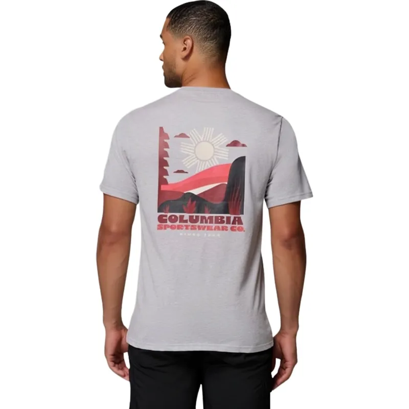 Columbia CSC Heavyweight Back Graphic Men's T-Shirt in Columbia Grey Heather-1