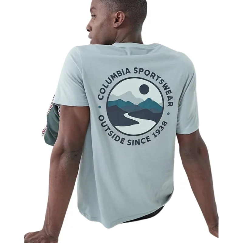 Columbia CSC Heavyweight Back Graphic Men's T-Shirt in Crushed Blue/Scoped View-1