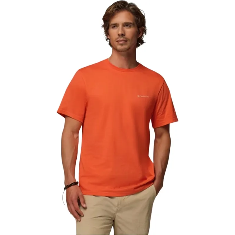 Columbia CSC Heavyweight Back Graphic Men's T-Shirt in Zing/Sunscape
