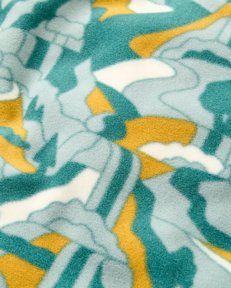 Passenger Mens Dusk Recycled Polartec Fleece in Slower Rhythms Deep Ocean-6