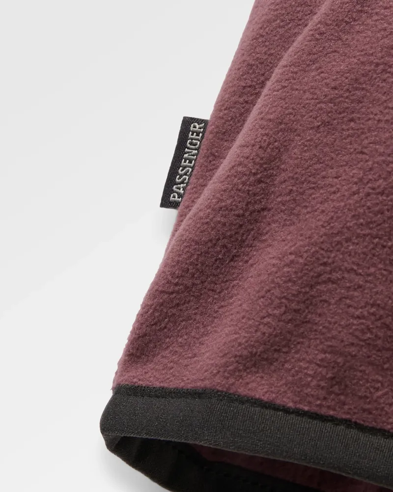 Passenger Mens Set Off Recycled Full Zip Polar Fleece in Brambleberry / Stormy Blue-5