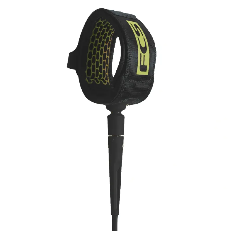 FCS Comp Essential Leash 5 Foot in Coal Lime