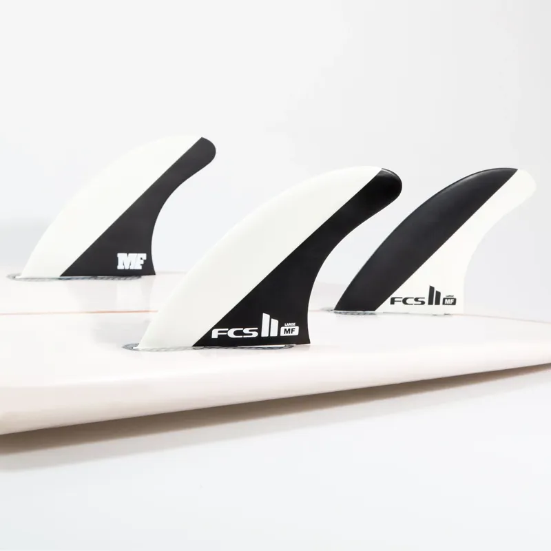 FCS II Mick Fanning PC Tri Retail Fins Medium in Black/Mango-2