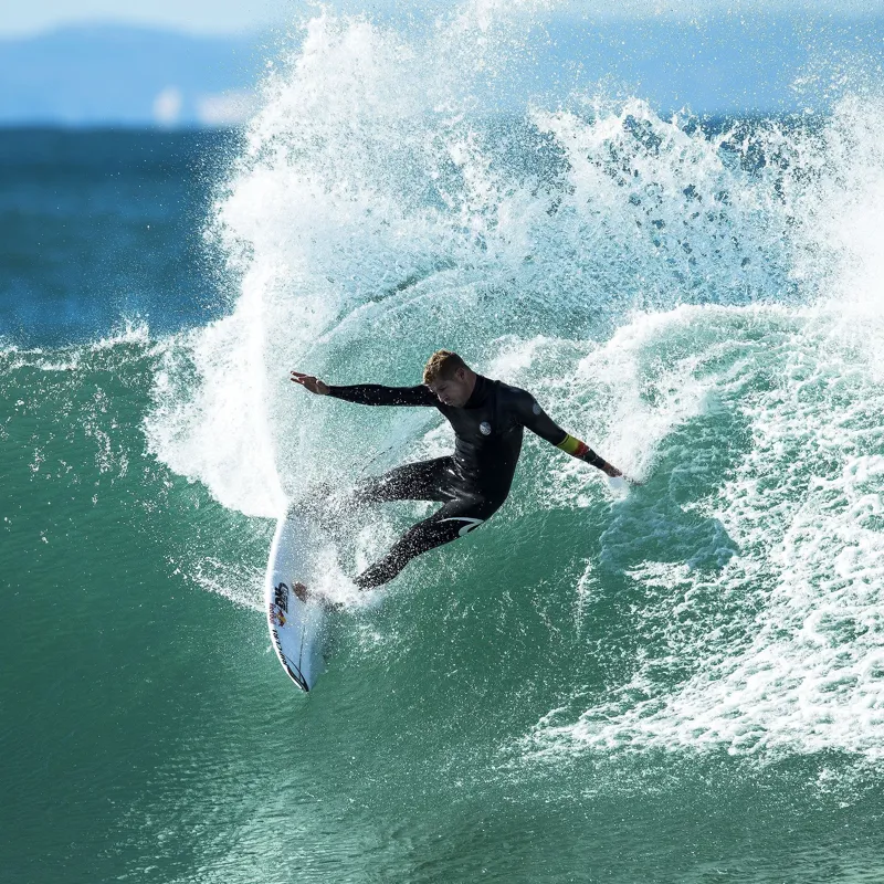 FCS II Mick Fanning PC Tri Retail Fins Medium in Black/Mango-3