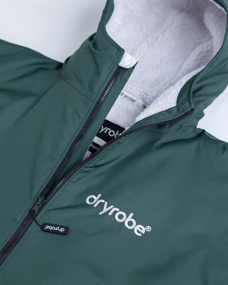 Dryrobe Adults Advance Long Sleeve Changing Robe in Dark Green / Nimbus Cloud-8