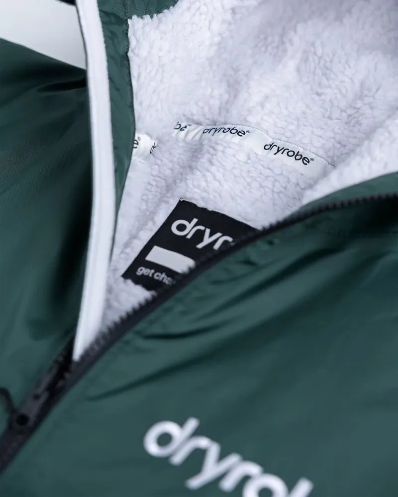 Dryrobe Adults Advance Long Sleeve Changing Robe in Dark Green / Nimbus Cloud-10
