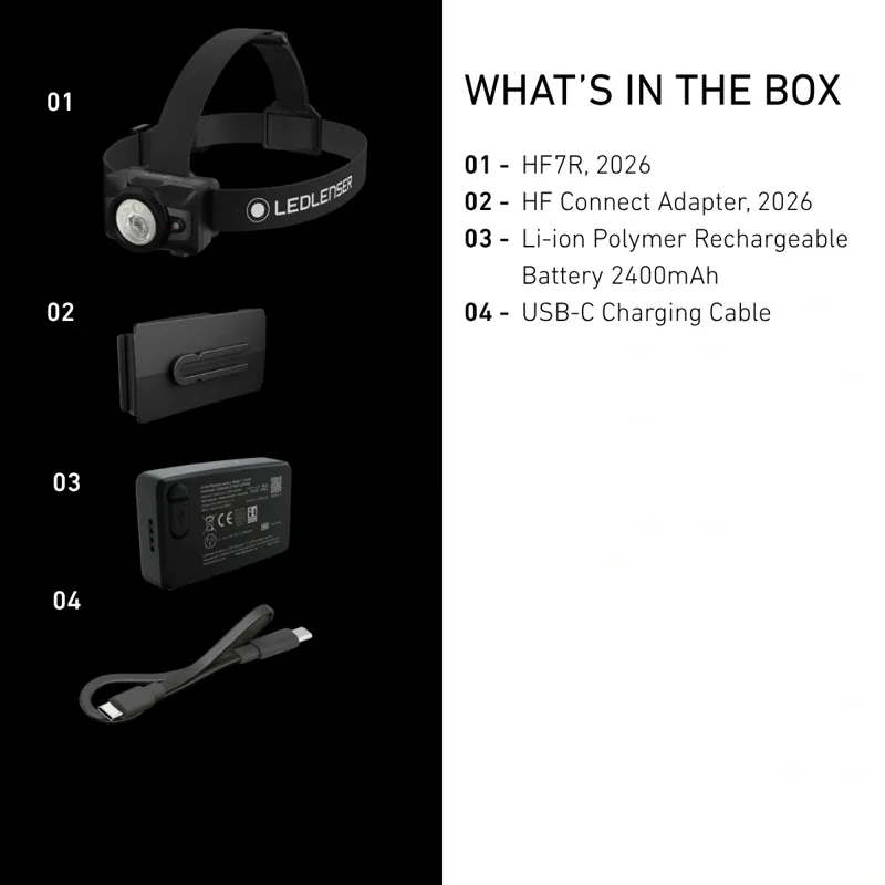 Led Lenser HF7R Rechargeable Headlamp in Black 1200 Lumens-4