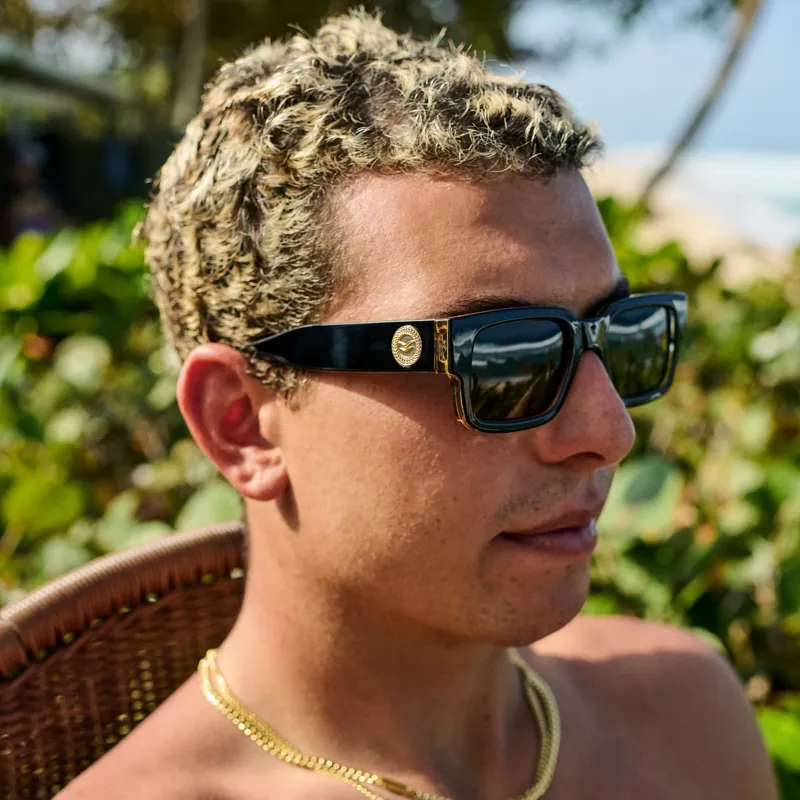 I-Sea Mens Cole Houshmand in Black Leopard with Smoke Polarised Lens-4