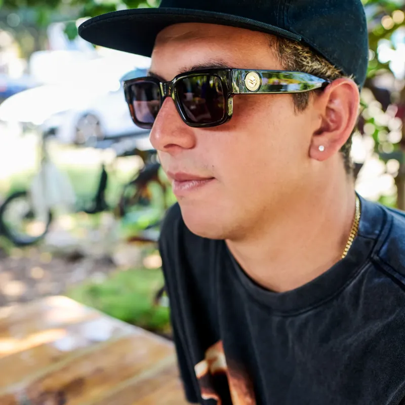 I-Sea Mens Cole Houshmand in Black Leopard with Smoke Polarised Lens-9