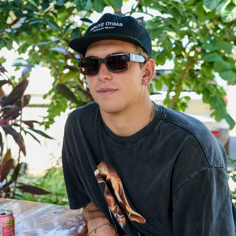 I-Sea Mens Cole Houshmand in Black Leopard with Smoke Polarised Lens-8