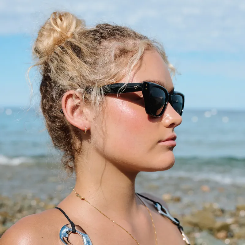 I-Sea Nova Women's Sunglasses in Black/Smoke Polarised-5
