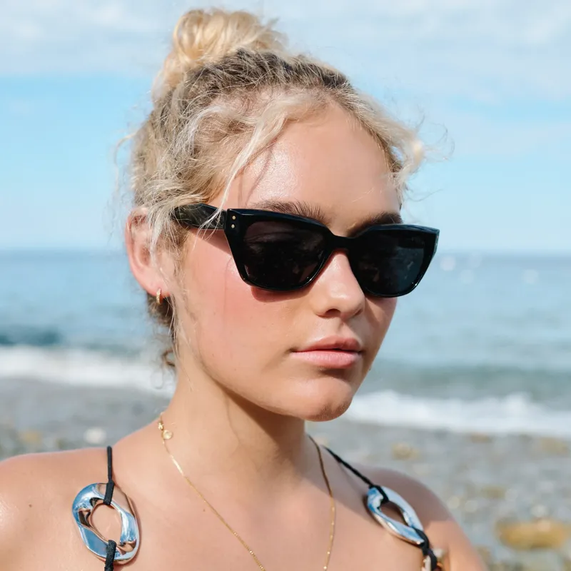 I-Sea Nova Women's Sunglasses in Black/Smoke Polarised-4