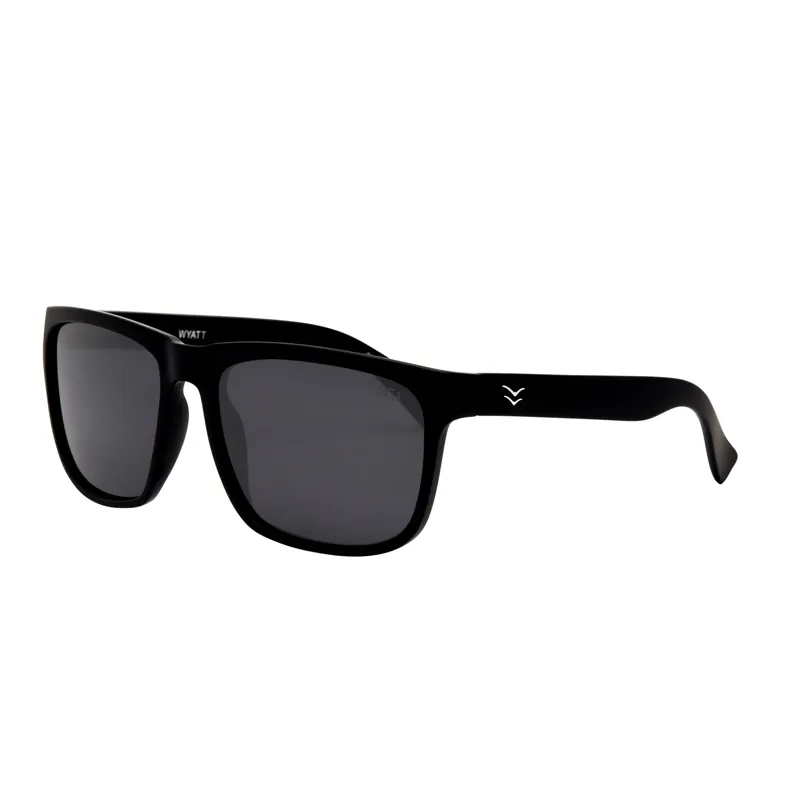 I-Sea Wyatt Men's Polarised Sunglasses in Black/Smoke-1