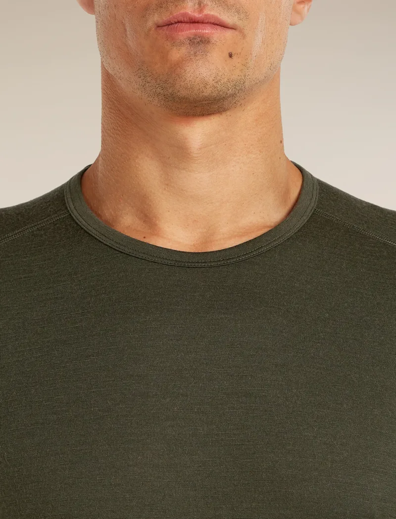 Icebreaker Mens 200 Oasis Long Sleeve Crewe Base Layer in Dark Loden-5