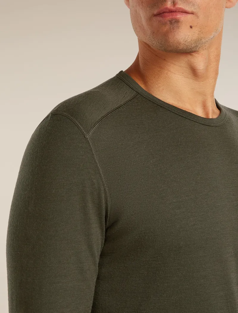 Icebreaker Mens 200 Oasis Long Sleeve Crewe Base Layer in Dark Loden-4