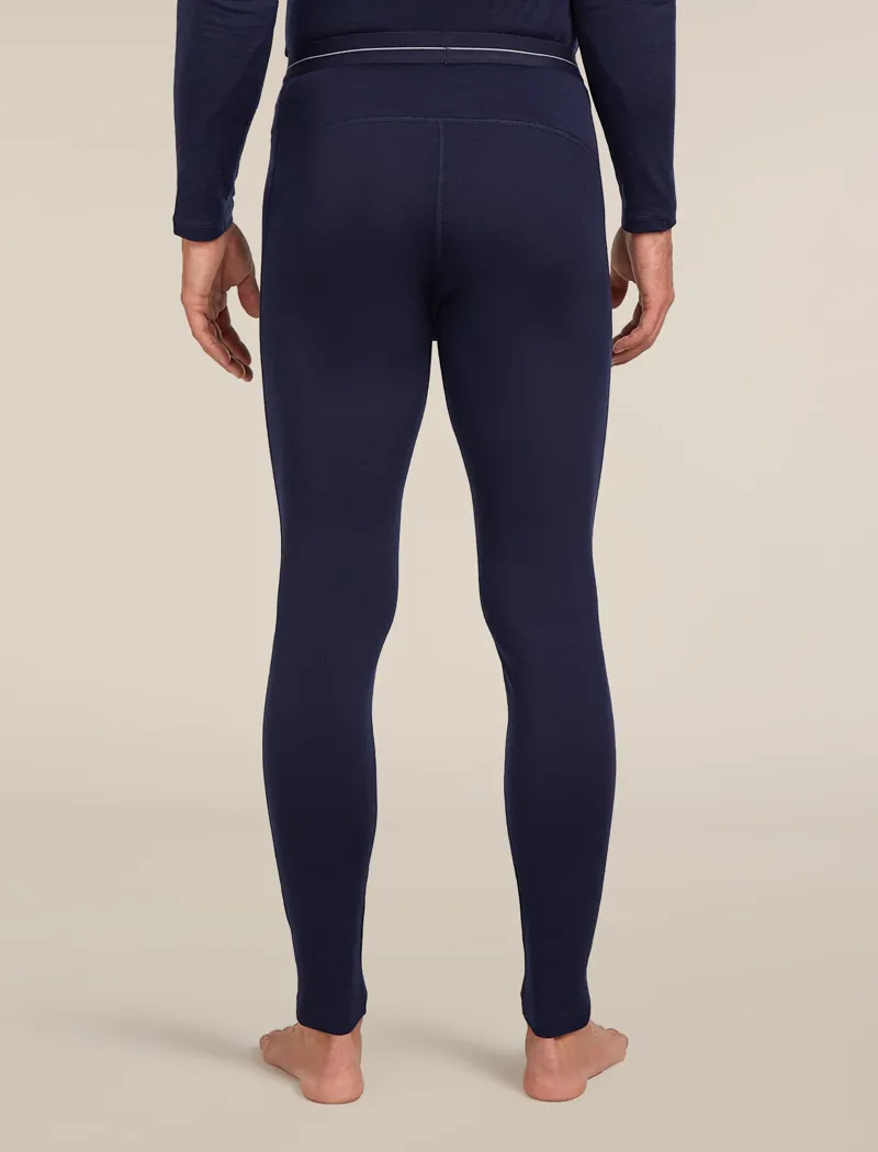 Icebreaker Mens 200 Oasis Leggings with Fly in Midnight Navy-2