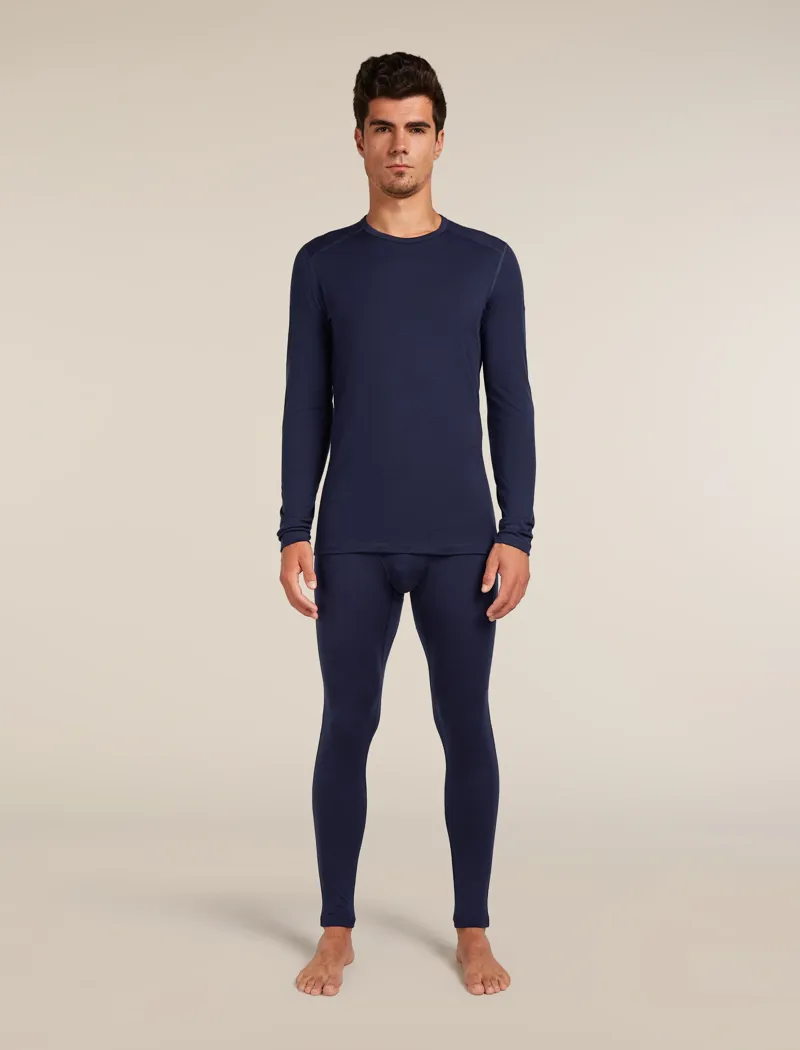 Icebreaker Mens 200 Oasis Leggings with Fly in Midnight Navy-3