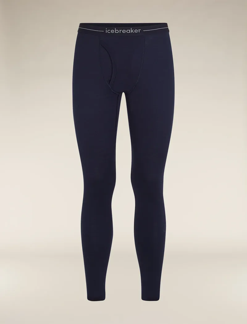 Icebreaker Mens 200 Oasis Leggings with Fly in Midnight Navy-1