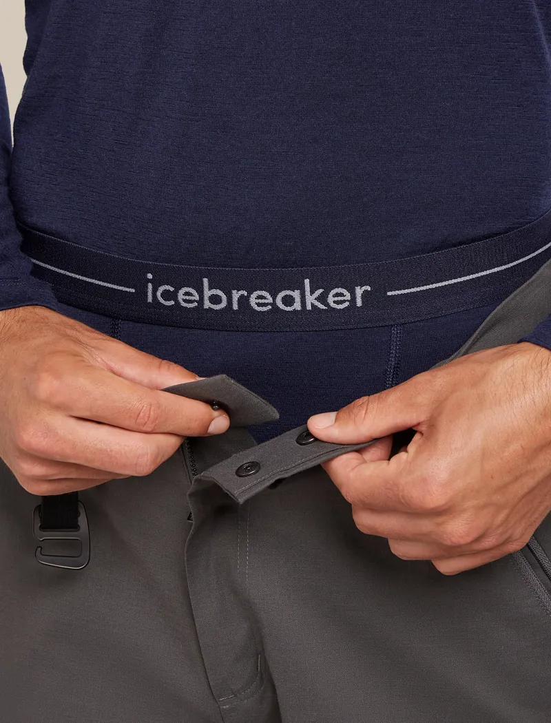 Icebreaker Mens 200 Oasis Leggings with Fly in Midnight Navy-6