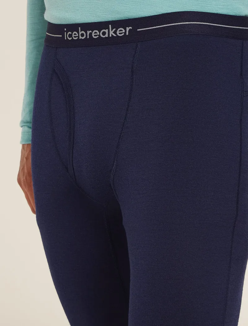 Icebreaker Mens 200 Oasis Leggings with Fly in Midnight Navy-5