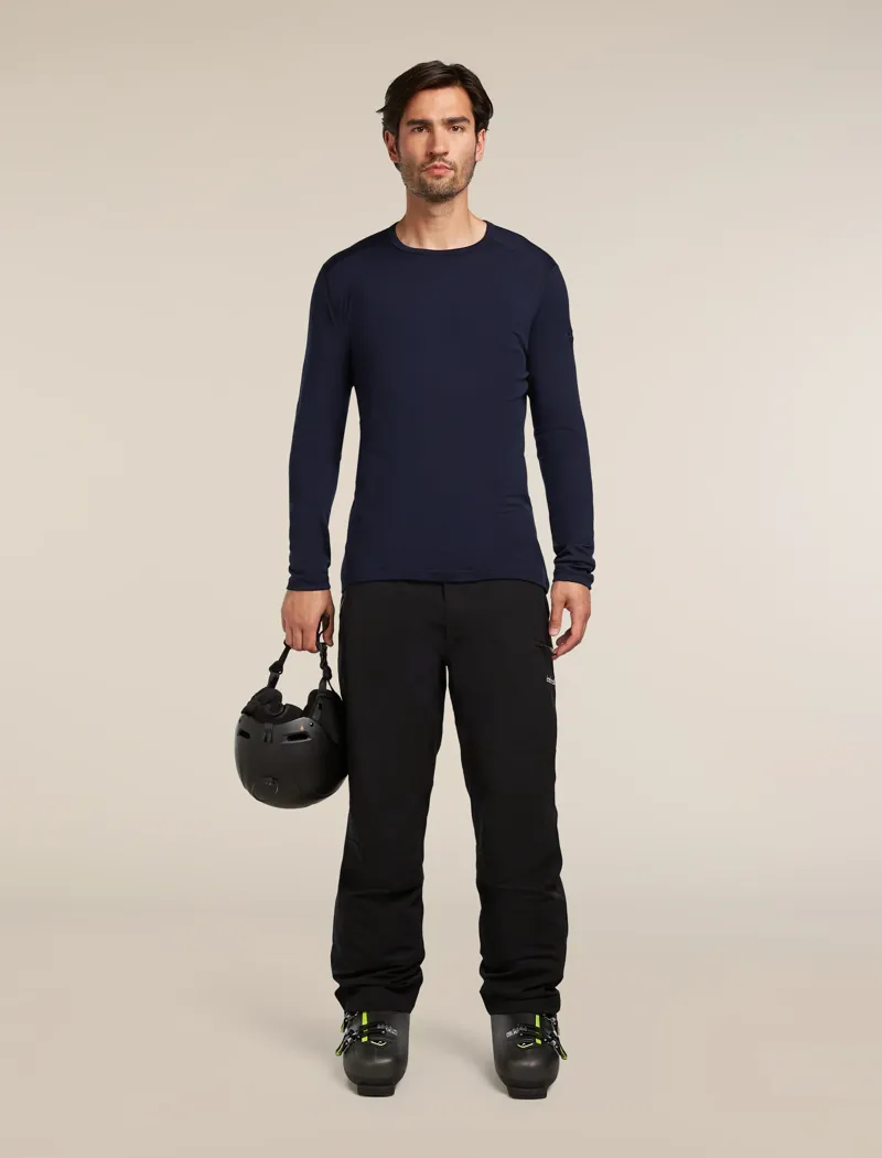 Icebreaker Mens 260 Tech Long Sleeve Crewe Top in Midnight Navy-3