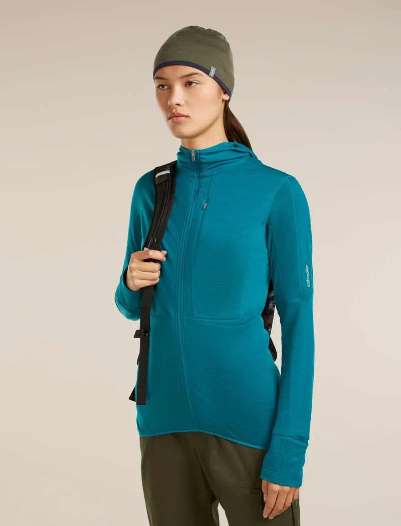 Icebreaker 200 Oasis Reverse Beanie in Dark Loden / Midnight Navy-10